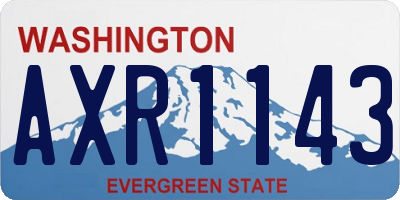 WA license plate AXR1143
