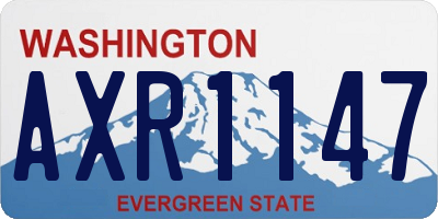 WA license plate AXR1147