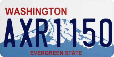 WA license plate AXR1150