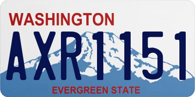 WA license plate AXR1151