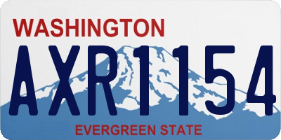 WA license plate AXR1154