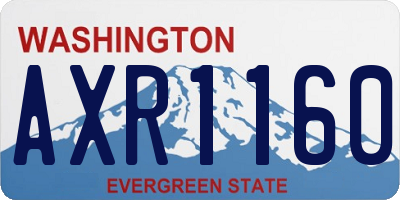WA license plate AXR1160