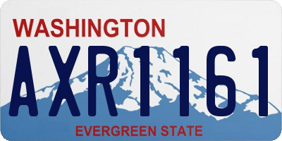 WA license plate AXR1161