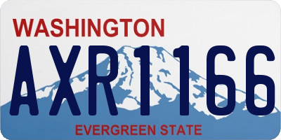 WA license plate AXR1166