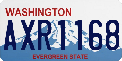WA license plate AXR1168
