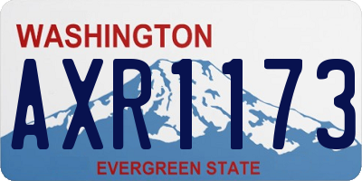 WA license plate AXR1173