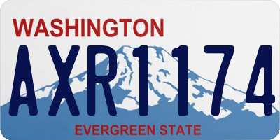 WA license plate AXR1174