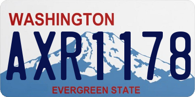 WA license plate AXR1178
