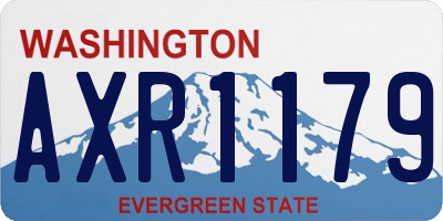 WA license plate AXR1179