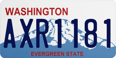 WA license plate AXR1181