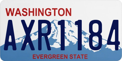 WA license plate AXR1184
