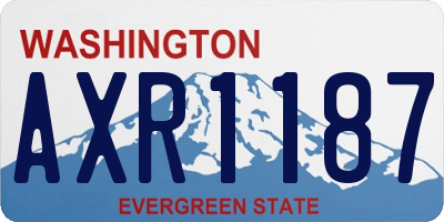 WA license plate AXR1187