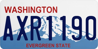 WA license plate AXR1190