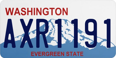 WA license plate AXR1191