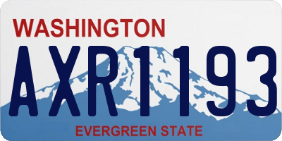 WA license plate AXR1193