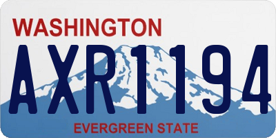 WA license plate AXR1194