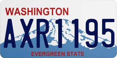 WA license plate AXR1195