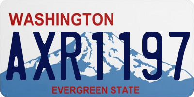 WA license plate AXR1197