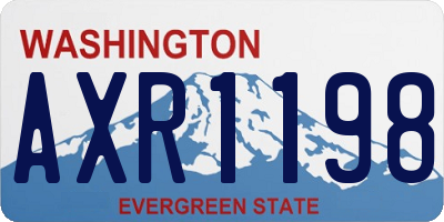 WA license plate AXR1198