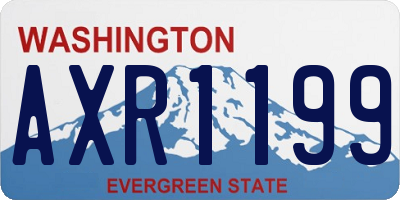 WA license plate AXR1199