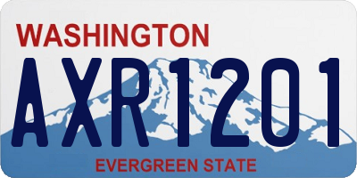 WA license plate AXR1201