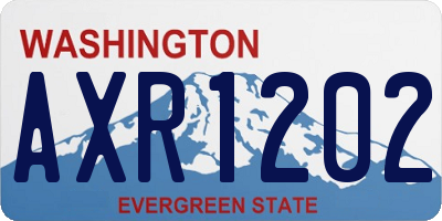 WA license plate AXR1202