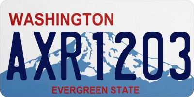 WA license plate AXR1203