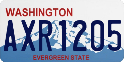 WA license plate AXR1205