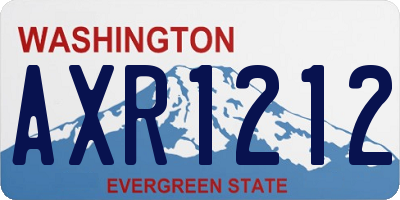 WA license plate AXR1212