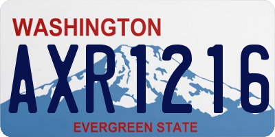 WA license plate AXR1216