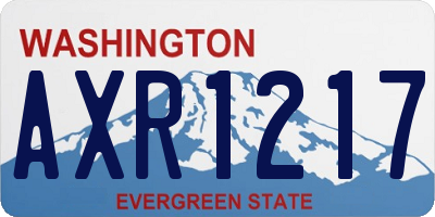 WA license plate AXR1217