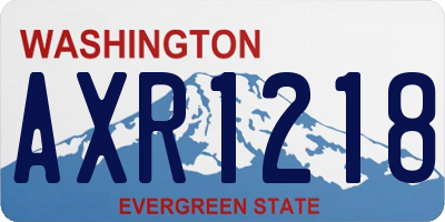 WA license plate AXR1218