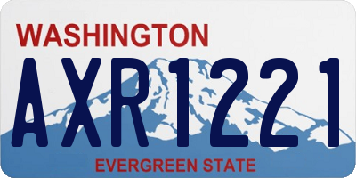WA license plate AXR1221