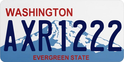 WA license plate AXR1222