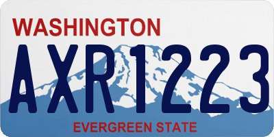 WA license plate AXR1223