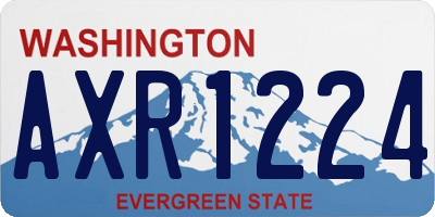 WA license plate AXR1224