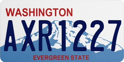 WA license plate AXR1227