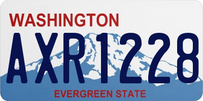 WA license plate AXR1228