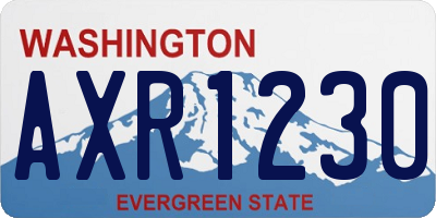 WA license plate AXR1230