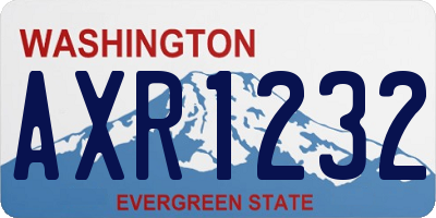 WA license plate AXR1232