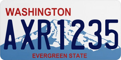 WA license plate AXR1235