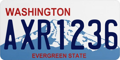 WA license plate AXR1236