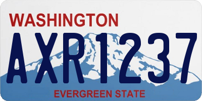 WA license plate AXR1237