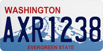WA license plate AXR1238