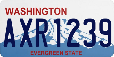 WA license plate AXR1239