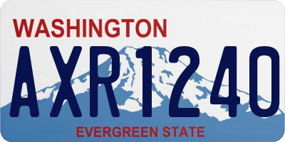 WA license plate AXR1240