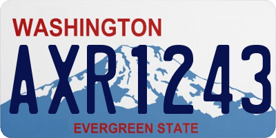 WA license plate AXR1243