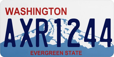 WA license plate AXR1244