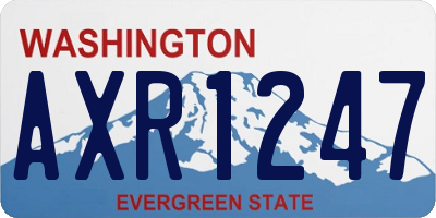 WA license plate AXR1247