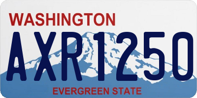 WA license plate AXR1250